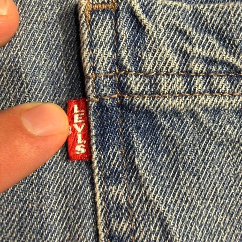 Vintage Levi's 555 Relaxed‎ Fit Carpenter Workwear Jeans Light Wash Denim W38